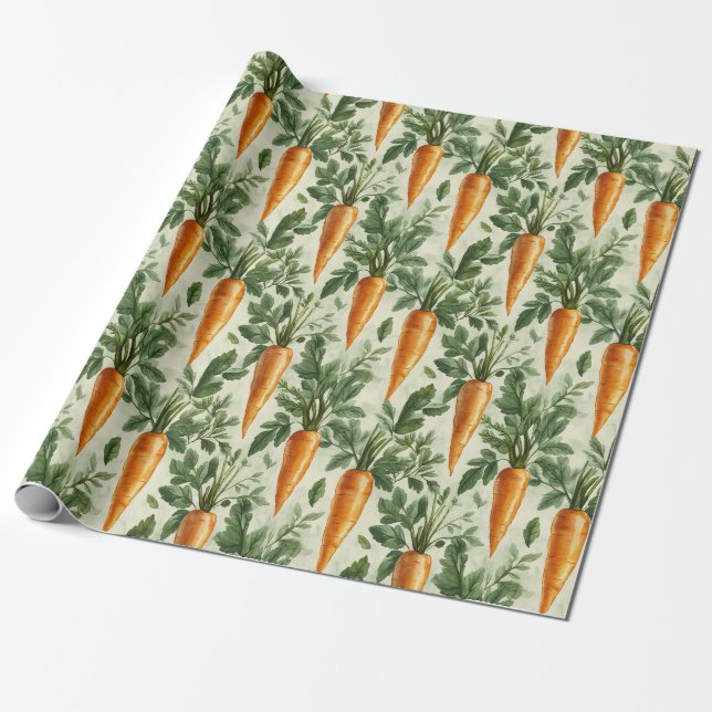 Carrot Pattern Spring Garden Decoupage Geschenkpapier (Ungerollt)