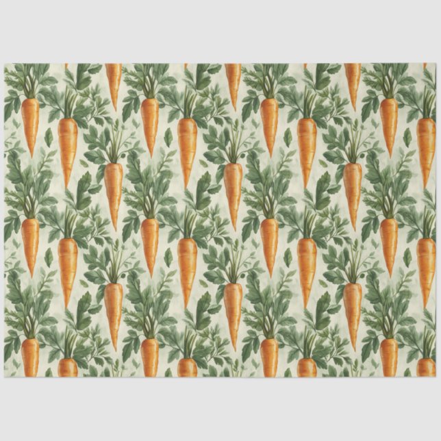 Carrot Pattern Spring Garden Decoupage Seidenpapier (Vorderseite)
