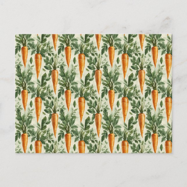 Carrot Pattern Spring Garden Postkarte (Vorderseite)