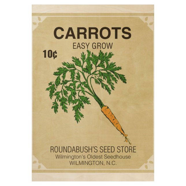 Carrot Seed Vintage Poster Ephemera (Vorderseite)