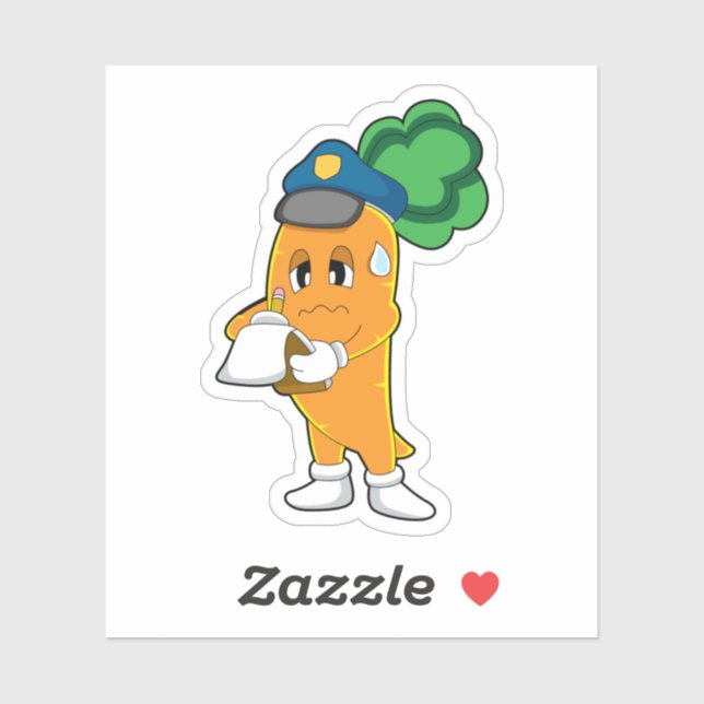 Carrot Traffic Warden Parkticket Aufkleber (Blatt)