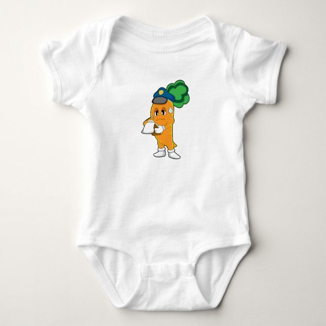 Carrot Traffic Warden Parkticket Baby Strampler (Vorderseite)