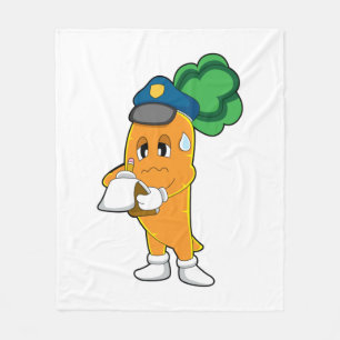 Carrot Traffic Warden Parkticket Fleecedecke