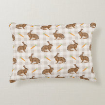 Carrots And Hare Bunnies Spring Easter Beige