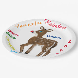 Carrots für Reindeer-Kinder-Namen Pappteller