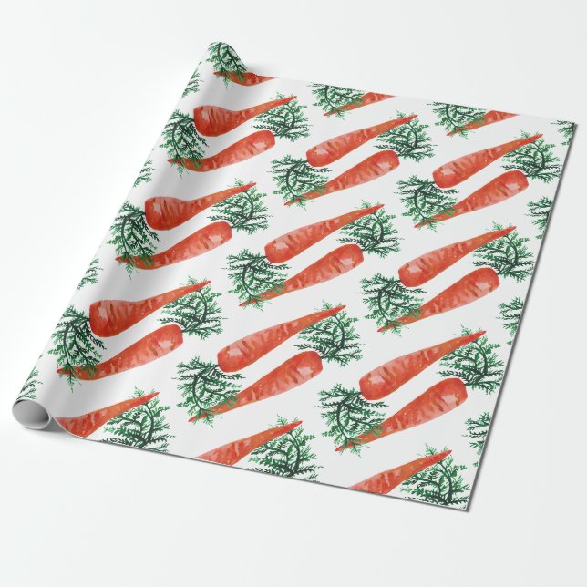 Carrots Watercolor Geschenk Geschenkpapier (Ungerollt)