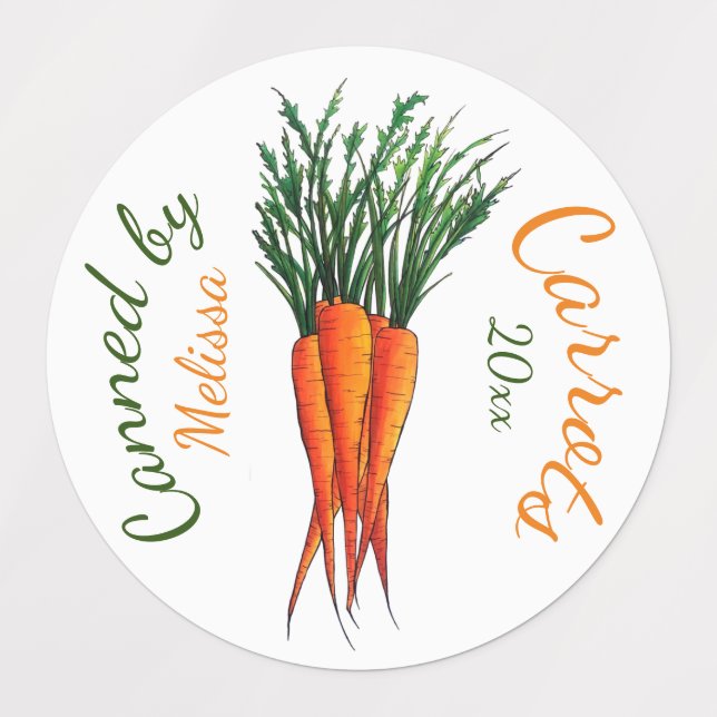 Carrots Zuhause vom Küchengarten von Etiketten (Design 3)