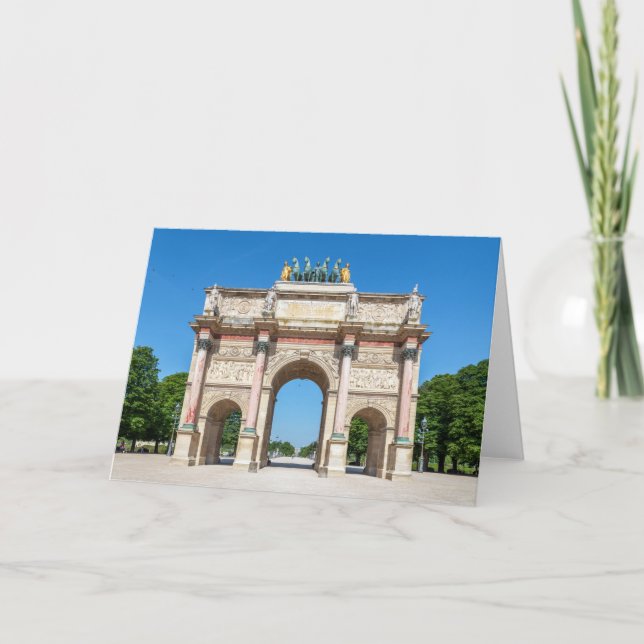 Carrousel Arch of Triumph in Paris, Frankreich Karte (Vorderseite)