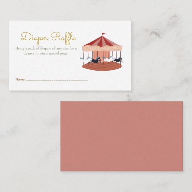 Carrousel Bébé Déchets Carte de fermeture à rabat (Devant / Derrière)