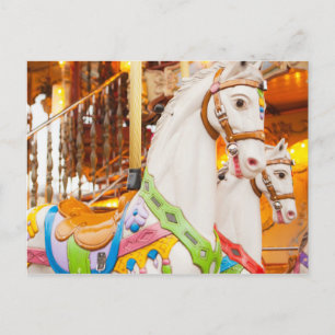 Carrousel cheval Vintage Joyeux aller rond Carte p