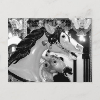 Carrousel Chevaux Peint Gros plan Carte postale