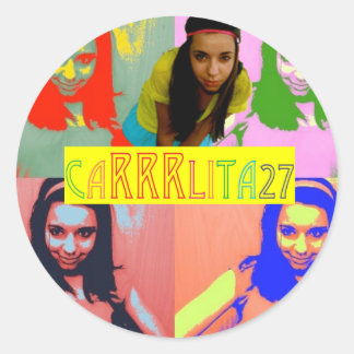 Carrrlita27 Sticker! Runder Aufkleber