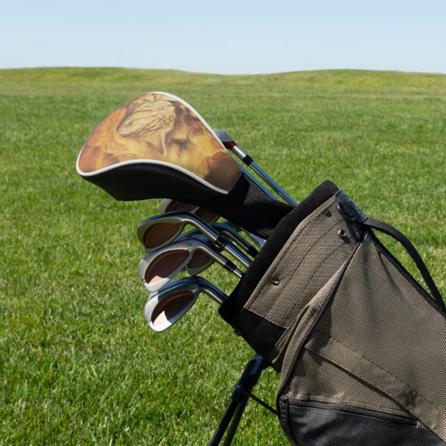 Carry Cuteness: Adorable Cat and Dog Golf Course Golf Headcover (In SItu)