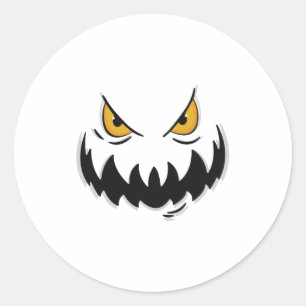 Carry Evil Grinning Kürbis Gesicht Evil Lächeln  Runder Aufkleber