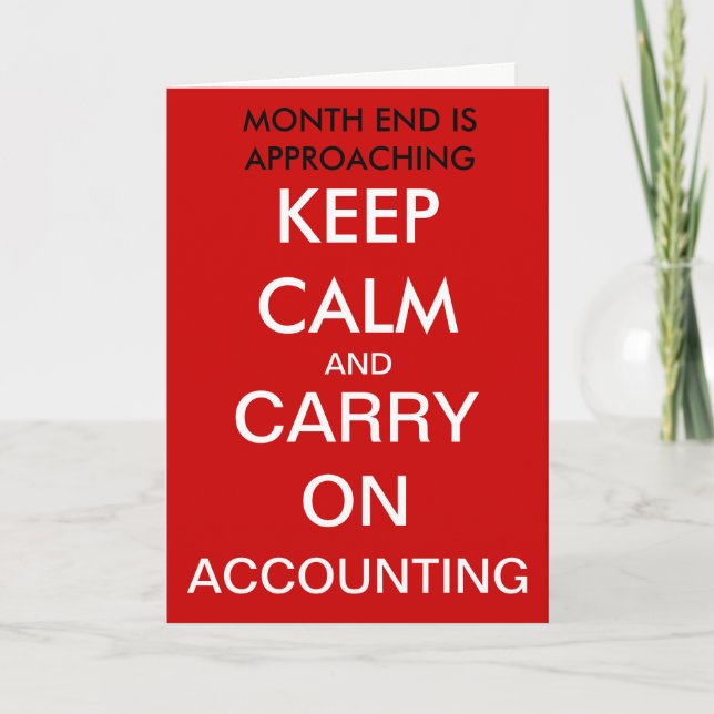 Carry on Accounting Accountant Birthday Card Karte (Vorderseite)