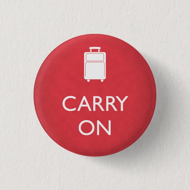 CARRY ON - Luggage - Funny Red Button (Vorderseite)
