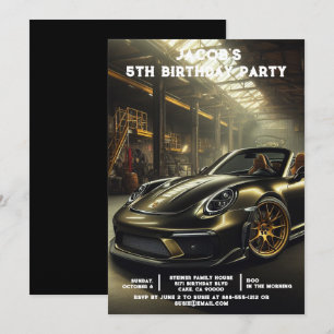 Cars d'âge personnalisés garçons Invitations de fê