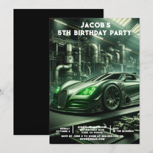 Cars d'âge personnalisés garçons Invitations de fê