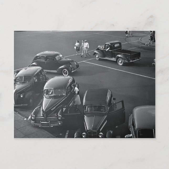 Cars Downtown, 1942 Postkarte (Vorderseite)