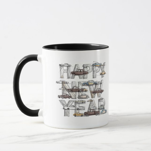 cars lovers mug for new year (Gauche)