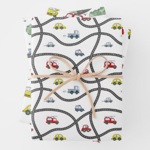Cars Muster Geschenkpapier Set