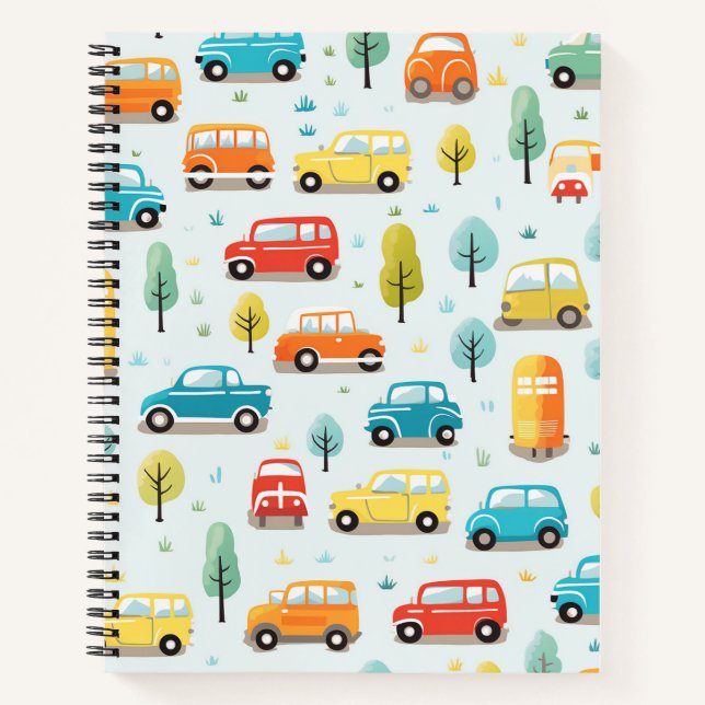 Cars Muster Notizbuch (Vorderseite)