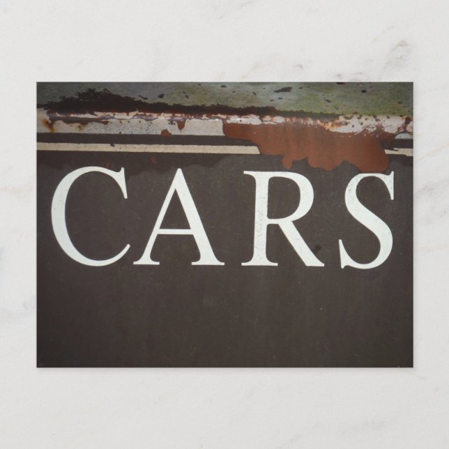 CARS Tow Truck Vintage Auto Unterschrift Postkarte (Vorderseite)
