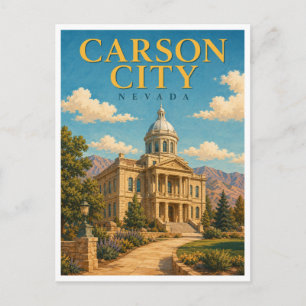 Carson City Nevada State Capitol GeoSaga Postkarte