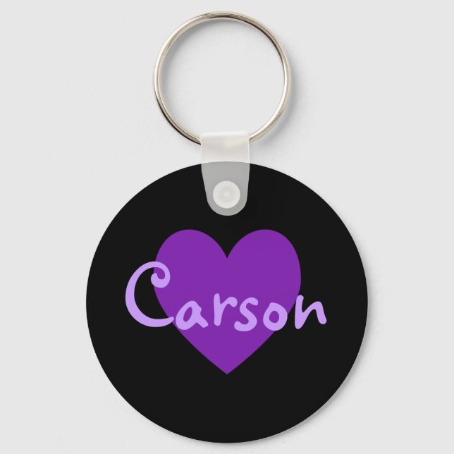 Carson in Lila Schlüsselanhänger (Vorderseite)