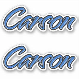 Carson Name blue Aufkleber Sticker Stickerset