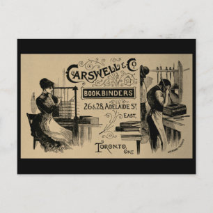 Carswell Toronto Vintage Druckerbuchbinderin Postkarte