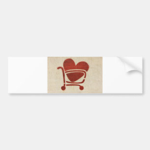 Cart Heart in einer Vitrine ausstellen Autoaufkleber