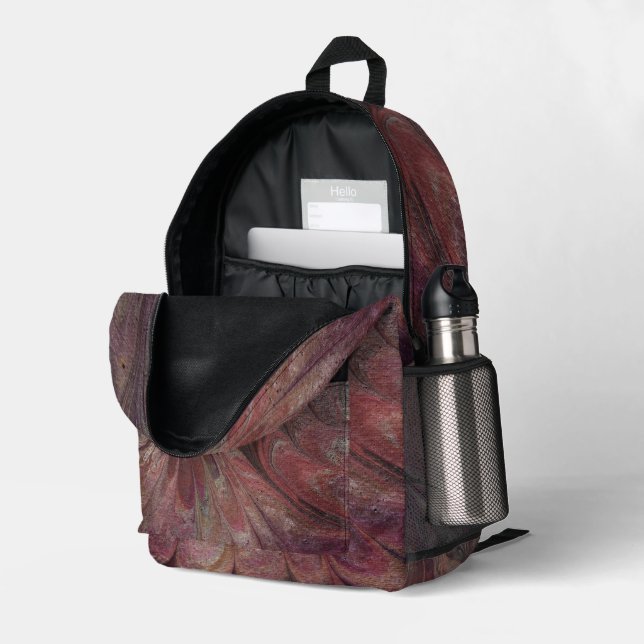 Carta Marmorizzata Print Cut Sew Bag Bedruckter Rucksack (Rückseitige Ecke links (Offen) )