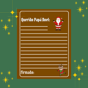 Carta Para Papa Weihnachten Braun Brief an Santa M