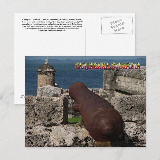 Cartagena Colombia Post Card Postkarte (Vorne/Hinten)