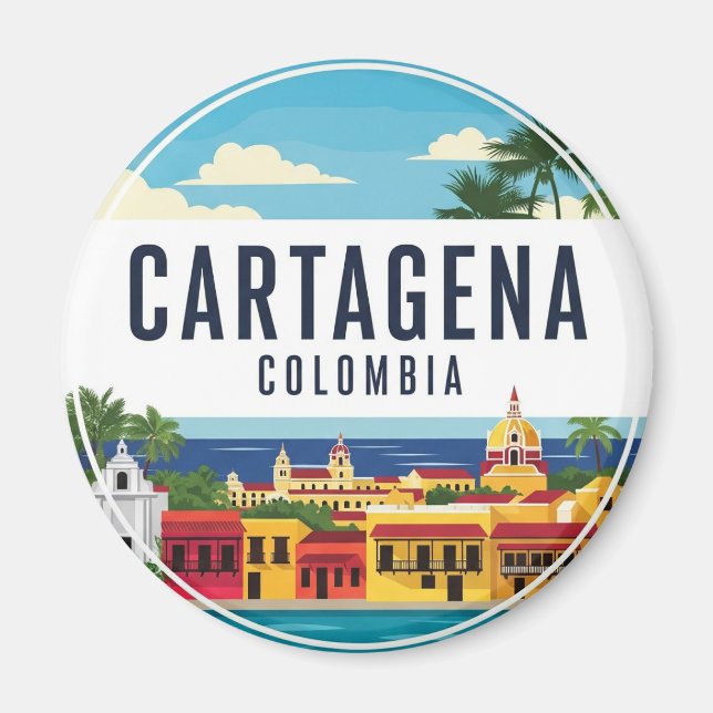 Cartagena Colombia Travel Magnet (Vorne)
