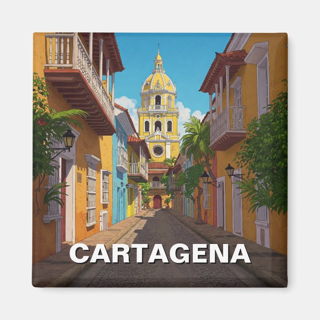 Cartagena Colombia Travel Magnet (Vorne)