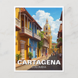 Cartagena Colombia Travel Postkarte