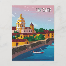 Cartagena Colombia Travel Postkarte
