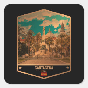 Cartagena Quadratischer Aufkleber