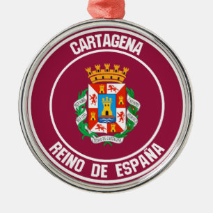 Cartagena-RundEmblem Ornament Aus Metall