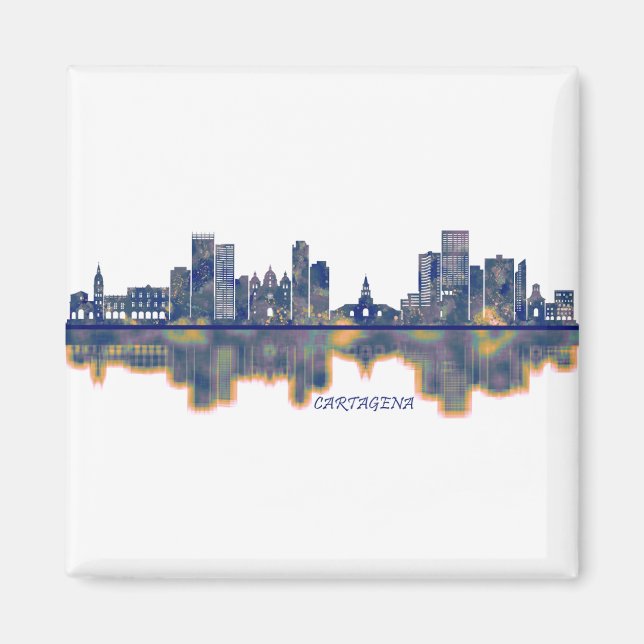 Cartagena Skyline Magnet (Vorne)