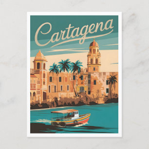 Cartagena Vintage Postkarte