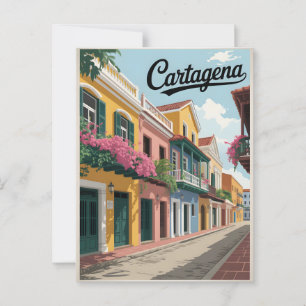 Cartagena Vintage  Postkarte