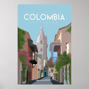 Cartajena colombia travel city, poster
