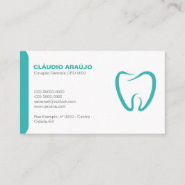 Cartão de Visita Dentista - Turquesa Visitenkarte