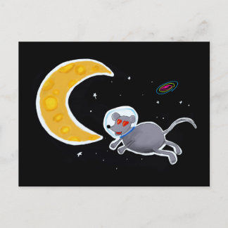 Cartão Postal - Maus im Weltraum Postkarte