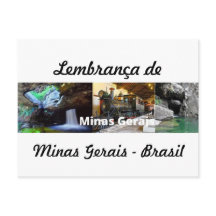 Cartão postlembrança de Minas Gerais
