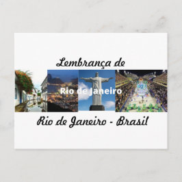 Cartão postlembrança de Rio de Janeiro Postkarte