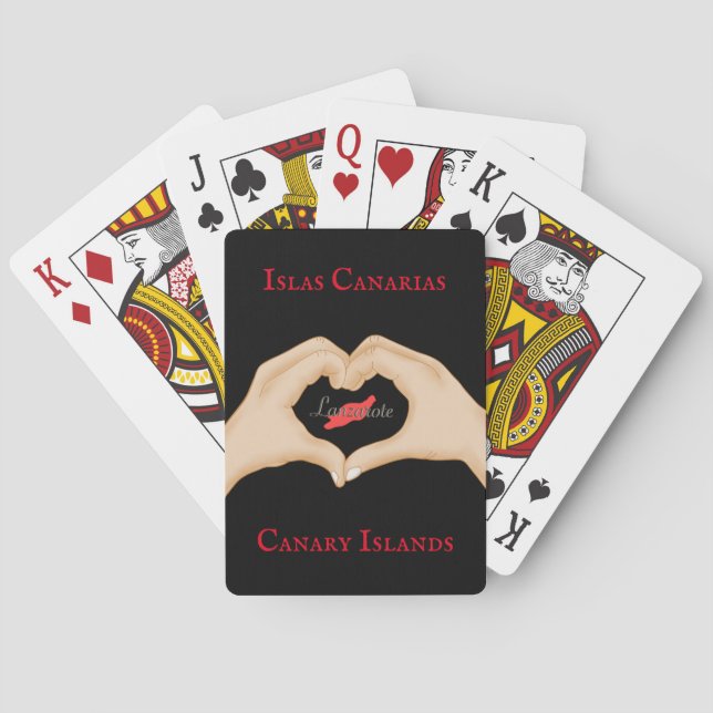 Cartas de póquer clásicas I love Lanzarote Spielkarten (Rückseite)